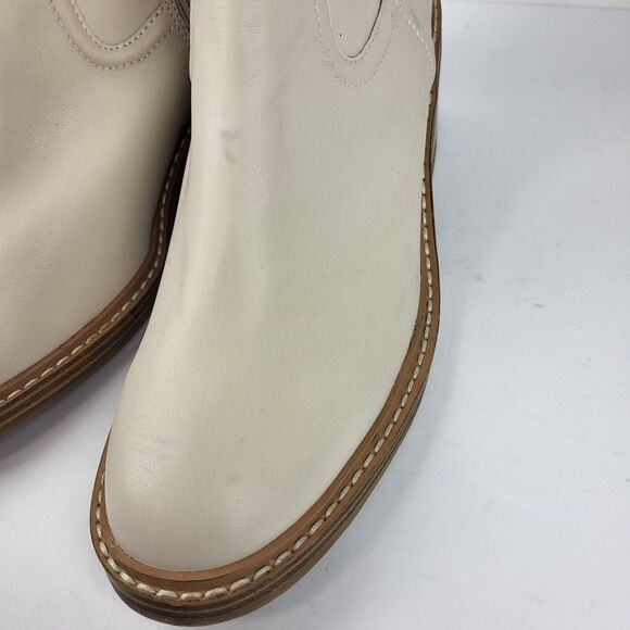 Steven by Steve Madden Calda Boots Faux Leather Off White Size 9M - Picture 11 of 16